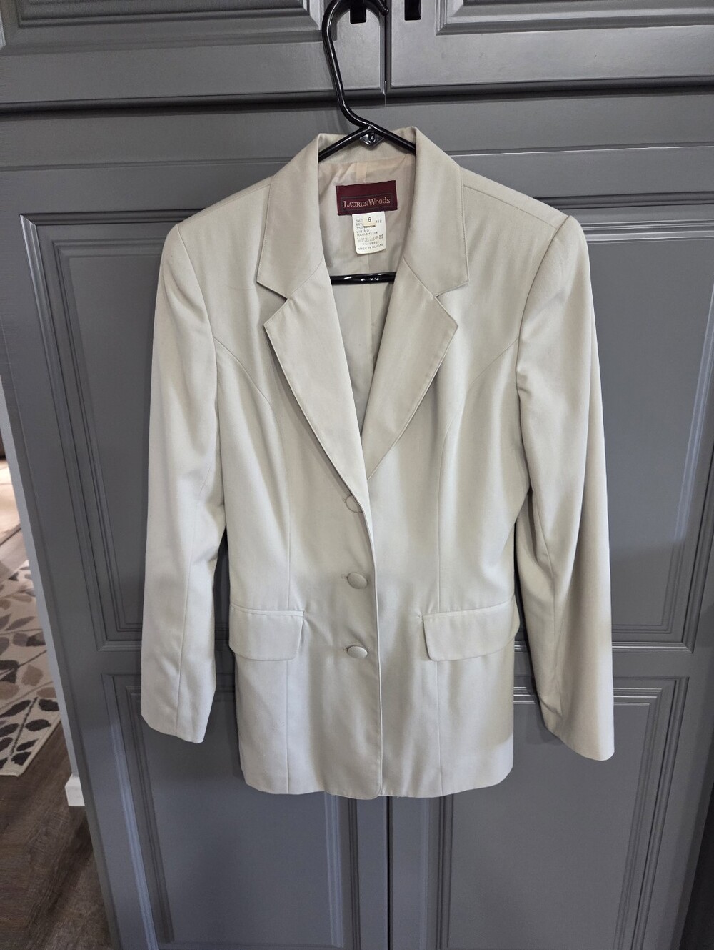 LAUREN WOODS SIZE 6 JACKET TAN